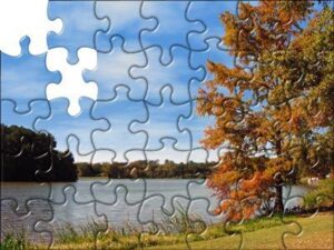 Kepingan puzzle membentuk tujuan